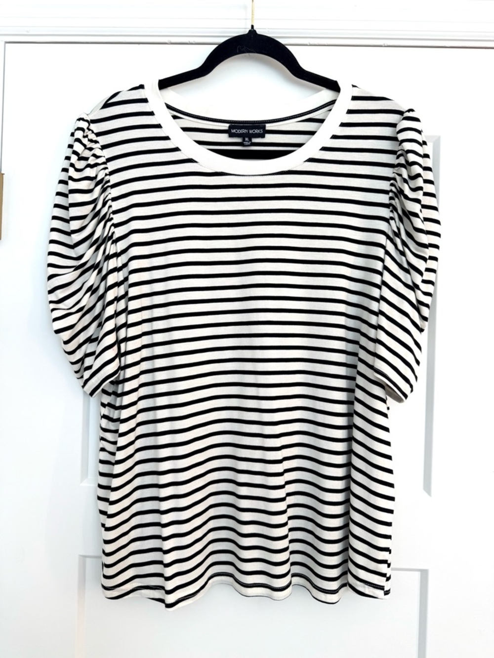 Modern Works Puff Sleeve Striped Tee - Picture 3 of 7